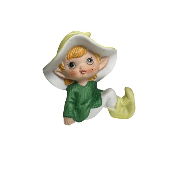 Vintage Homco 5213 Pixie Elf Fairies Shelf Sitters Figurines Set - Picture 5 of 10